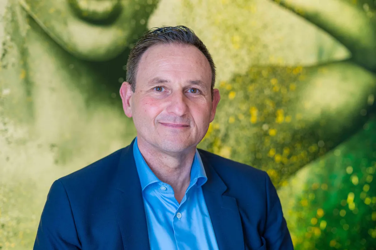 Een adviseur van Martin Cuypers voor een wandschildering met groen